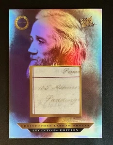 2025 Pieces Of The Past Inventor’s Edition Christopher Latham Sholes #553 Relic - Picture 1 of 2