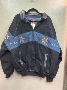 Jacket Vintage Bee Wild Southwestern Lined Workwear Sz XXL -Shell-100% Cotton - Picture 1 of 8