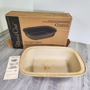 Pampered Chef Family Heritage 9x13 Baker Lid/Bowl #1435 Stoneware Casserole Box - Picture 1 of 12