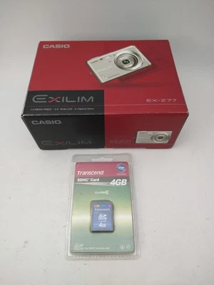 Casio EXILIM ZOOM EX-Z77 7.2MP Digital Camera - White - NEW - Image 1 of 4