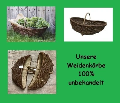 Weidenkorb, Erntekorb, Obstkorb, Holzkorb, Gartenkorb, Geflochtener Korb, Weide - Bild 1 von 4