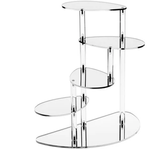 Plymor verspiegelte Acryl 4-Regal Spirale Display Steigung, 14"" Höhe x 14,25"" Breite x 7"" T - Bild 1 von 1