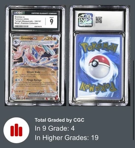 Greninja ex (tarjeta de metal GameStop) 106/167 Twilight Masquerade CGC 9 COMO NUEVO - Imagen 1 de 3