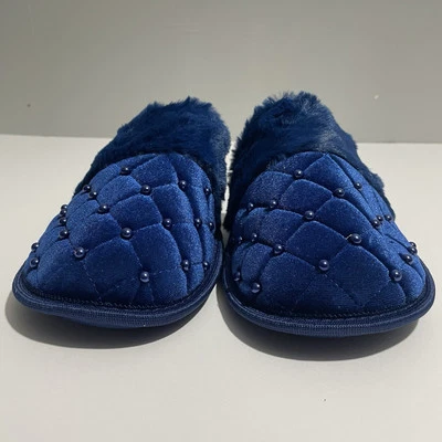 Zapatillas para mujer Avon suaves de piel sintética y azul perla talla 9/10 Foto 1 de 4
