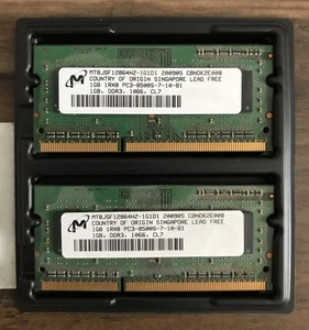Memorie Ram 2 x 1 GB DDR3 SODIMM Kit per MAC/PC - Foto 1 di 4