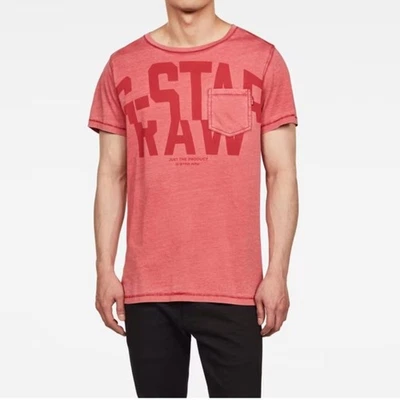 NUEVA Camiseta Para Hombre Grande Roja G-Star Raw Graphic 15 Foto 1 de 4