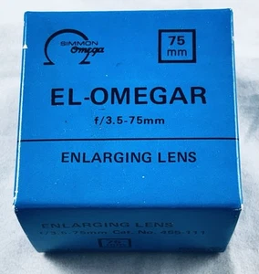 SIMMON OMEGA EL-OMEGAR 50MM f/3.5 ENLARGING LENS M39 MOUNT ORIG BOX CAPS USED - Picture 1 of 10