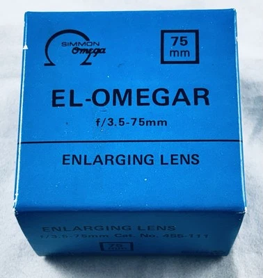 LENTE DE AMPLIACIÓN SIMMON OMEGA EL-OMEGAR 50 MM f/3,5 montura m39 tapas de caja originales usadas Foto 1 de 4