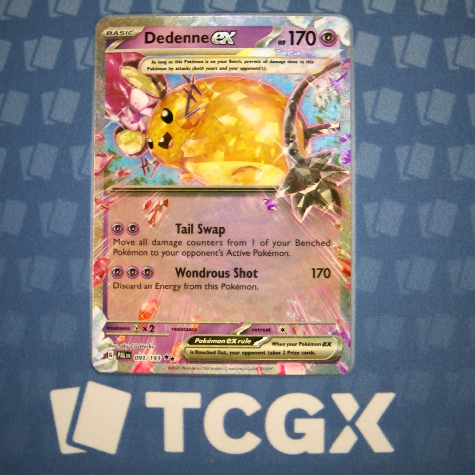 Pokemon - Dedenne ex - 093/193 - SV02: Paldea Evolved - Holo - Double Rare NM - Image 1 of 1