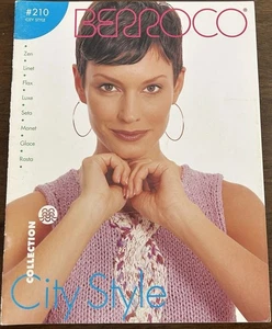Berroco City Style #210 Fashion Cardigan Knitting Patterns Booklet 8 Sweaters - Picture 1 of 7