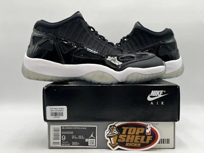 Air Jordan 11 низкие IE Space Jam 2019 размер 9 б/у редкие ретро подлинные черные MJ OG - Изображение 1 из 4