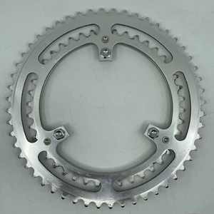 Vintage PATENT CAMPAGNOLO Chainring 52/42T Alloy 3 Arm Alloy Chainring Set - Picture 1 of 14