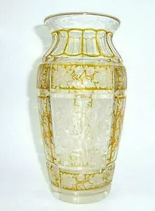 Große Vase mit Tiefschliff Überfang Böhmen ca. 1920 B-1454 - Picture 1 of 2