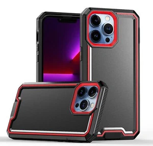 Case For iPhone 15 14 13 11 12 Pro Max Mini 7 8 XR XS Plain Shockproof Cover - Picture 1 of 15