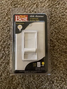 Do it Best Slide Dimmer w/ Locator Light & Wall Plate #514373 White, Brand New. - Picture 1 of 2