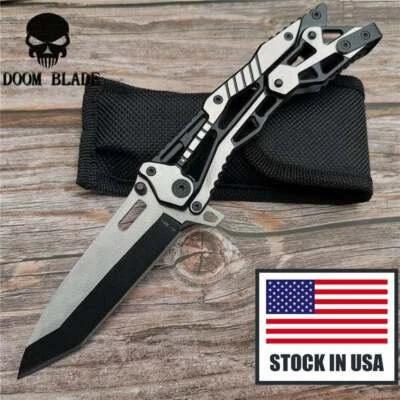 2024 New Fashion Creative Skeleton Design Portable Survival Folding Knife Tool - Image 1 of 4