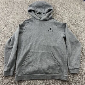 Vintage Air Jordan Sweater Mens Large Gray Pullover Hoodie Streetwear 90s - Picture 1 of 10