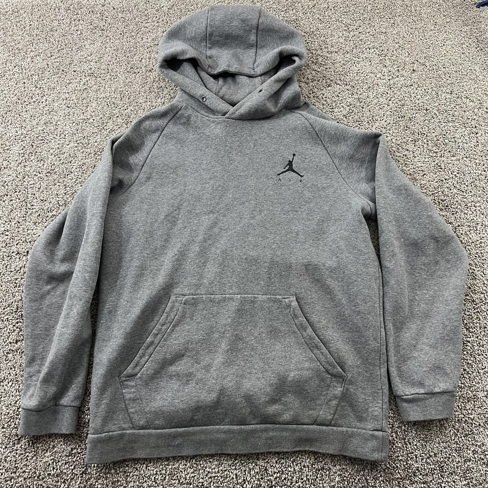 Vintage Air Jordan Sweater Mens Large Gray Pullover Hoodie Streetwear 90s - Image 1 of 4