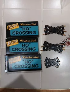 3 PACKS Atlas HO Scale 19C Custom-Line 30 And 45 Degree Crossing Vintage USA - Picture 1 of 2