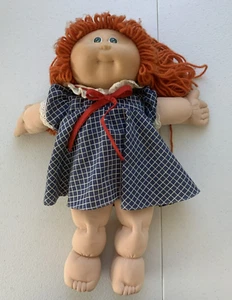 1984 Cabbage Patch doll with dress by Coleco-Blue Eyes, Red Hair - Picture 1 of 16