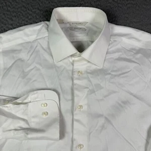 Suitsupply Traveller Shirt Mens 42 16.5 Slim Fit White Cotton Preppy Long Sleeve - Picture 1 of 10