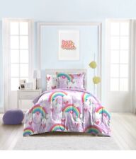 Dream Factory Unicorn Rainbow 7-piece Microfiber Bed in a Bag with Sheet Set