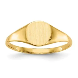 14k Yellow Gold Closed Back Mens Signet Ring Size 6 (1.51 g) - Picture 1 of 9