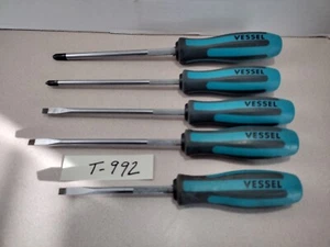 VESSEL MEGADORA Screwdriver Lot of 5 Japan Philips & Flat/Slotted (992 - Picture 1 of 9