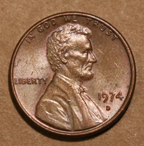 1974 D Lincoln Memorial cent Cover