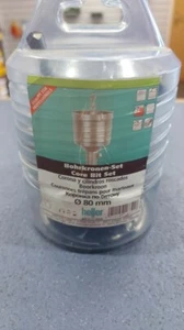 Genuine HELLER 3 Piece 80mm Core Bit Set German Quality With Centre Bit & Mount - Picture 1 of 1