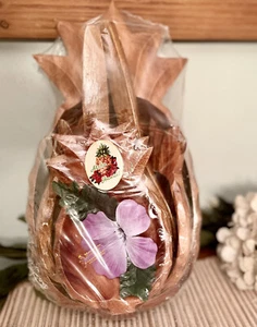 Pinapple Shaped Money Pod Wood 7 Piece Bowl Serving Set Aloha Hawaii Tiki Luau - Picture 1 of 9