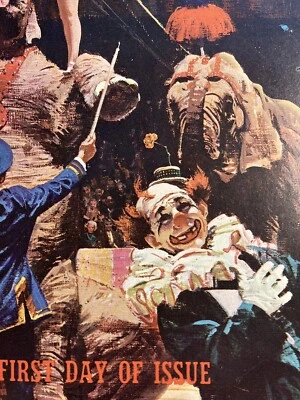 1966 RINGLING BROS & BARNUM BAILEY CIRCUS - FIRST DAY OF ISSUE CLOWN STAMP - Image 1 of 4