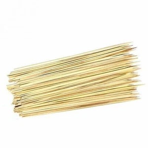 10000 Pcs 8-inch 3mm x 200mm Bamboo Skewer Sticks BBQ Fruit Kebab Grill Bulk Buy - Picture 1 of 4