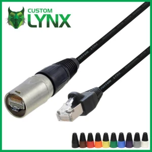 Custom Lynx Cat5e Tourgrade Variax Blei. Neutrik Ethercon auf RJ45 Kabel. Abgeschirmt - Bild 1 von 5