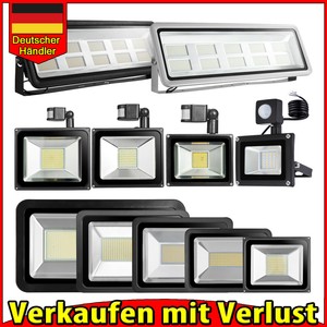 LED Flutlicht Fluter Strahler SMD Außen Scheinwerfer 10W 20W 30W 50W 100W 1000W