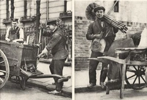 LONDON. Schornsteinfeger und Gasmonteur 1926 altes Vintage Druckbild - Bild 1 von 1