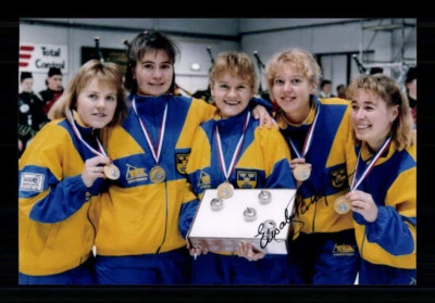 Elisabet Gustafson Foto Original Signiert Curling + A 239158 - Bild 1 von 2