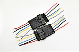 5 pin Sealed Waterproof Electrical Wire Connector Plug Set auto connectors 2 pcs - Bild 1 von 2
