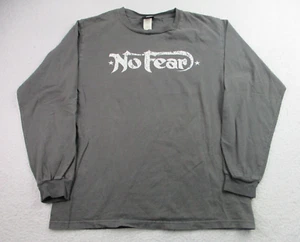 VTG No Fear Shirt Youth XL Gray Long Sleeve Pullover Spellout Logo Y2K Grunge - Picture 1 of 7