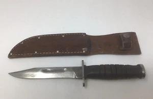 Vintage WWII WW2 Kutmaster Utica NY USA Dagger Knife Leather Sheath 6” Blade USA - Picture 1 of 12