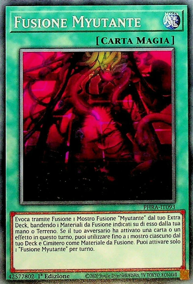 YU-GI-OH! PHRA-IT093  Fusione Myutante   comune 1°ediz. ita yugioh - Immagine 1 di 1