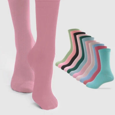 Womens 3 Pair Vintage Fashion Color Solid Cotton Knit Soft Warm Ankle Crew Socks - Image 1 of 4