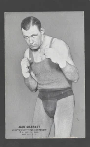 JACK SHARKEY BOXING EXHIBIT CARD-1920s Heavyweight Title Contender - Picture 1 of 2