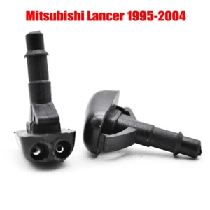 2Pcs Front Windshield Wiper Washer Hood Jet Sprayer Nozzle For Mitsubishi Lancer - Foto 1 di 7