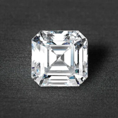 Lab Grown 5.00 Ct Loose CVD Diamond Asscher Cut VVS1 Clarity D-F White Colorless - Image 1 of 4