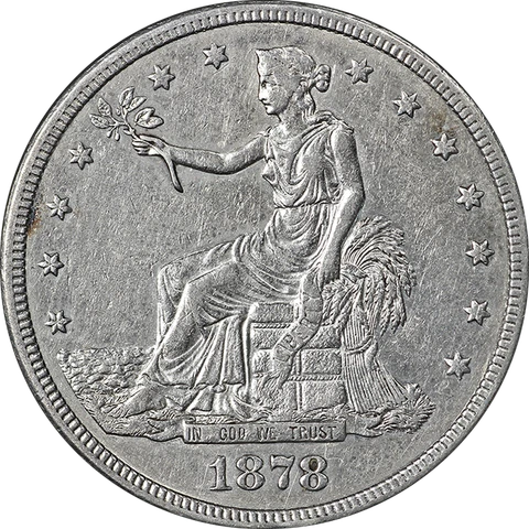 1878-S Trade Dollar Choice XF+ Nice Eye Appeal Nice Strike Cover