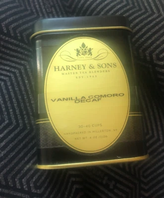 Harney & Sons descafeinado vainilla comoro lata de 4 onzas Foto 1 de 2