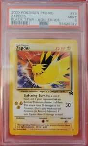 Zapdos PSA 9 Black Star Promo 23 Aoki Error Pokemon Karte Mint - Bild 1 von 2