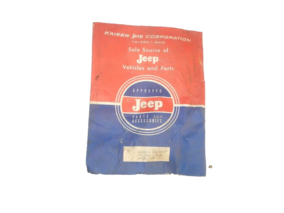 Juego de juntas de transmisión Jeep Jeepster Station Wagon 46-55 NOS T96 923304 Foto 1 de 4