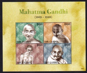 GAMBIA - 2023 75 ANIVERSARIO DE LA MUERTE DE MAHATMA GANDHI - MIN. HOJA COMO NUEVA NH - Imagen 1 de 4